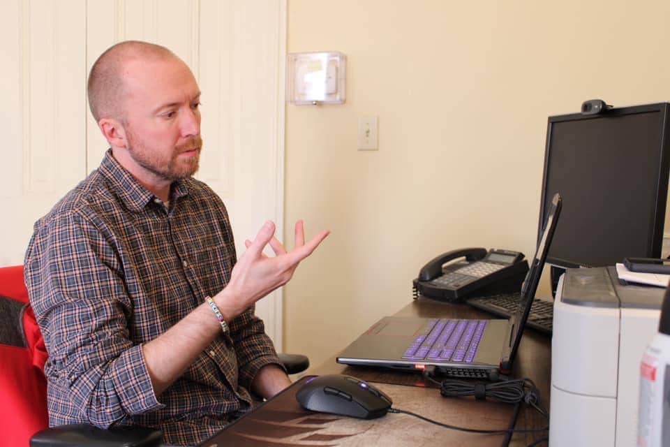 Ozarks Literacy Council member using an online subscription.