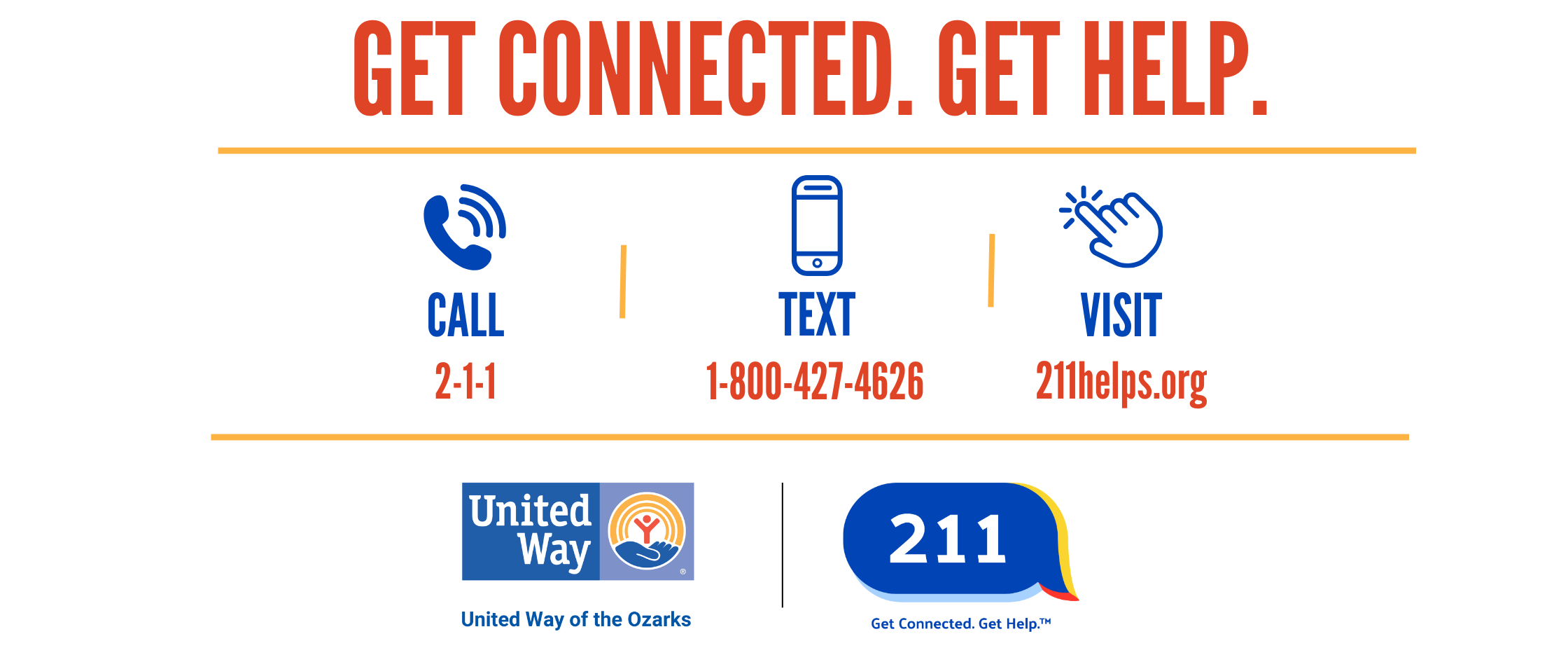 Ways to contact 211 in Southwest Missouri